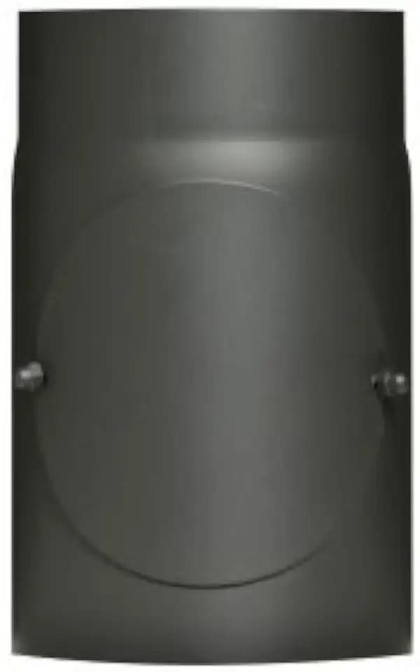 FIREFIX R150/2R Ofenrohr aus 2 mm starken Stahl (Rauchrohr) in 150 mm Durchmesser, für Kaminöfen und Feuerstellen, Senotherm, schwarz, 250 mm lang mit Reinigungstür