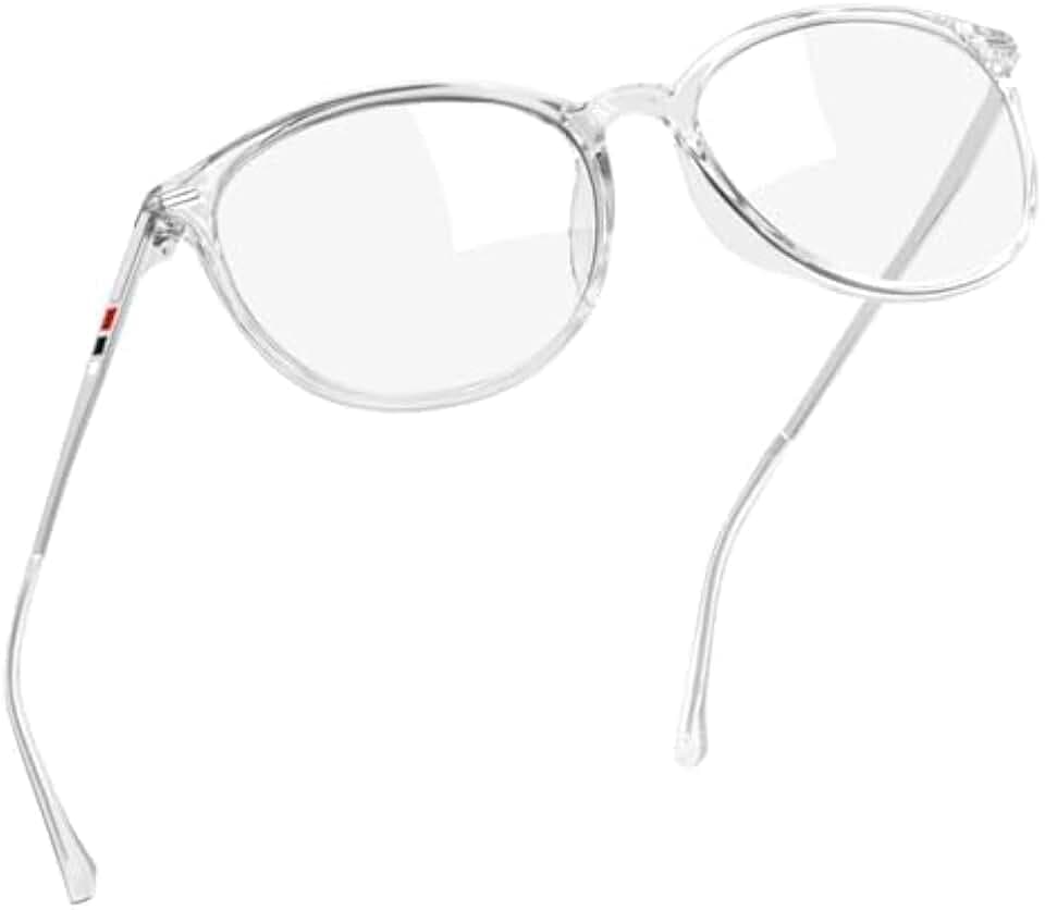 Joopin Elegante Blaulichtfilter Brille Herren ohne Sehstärke Gaming Brille | Retro Blaulichtbrille mit UV400, Leicht TR90 Runde Rahmen, Unisex, Bildschirmbrille, Gaming Computerbrille, Stilvolles
