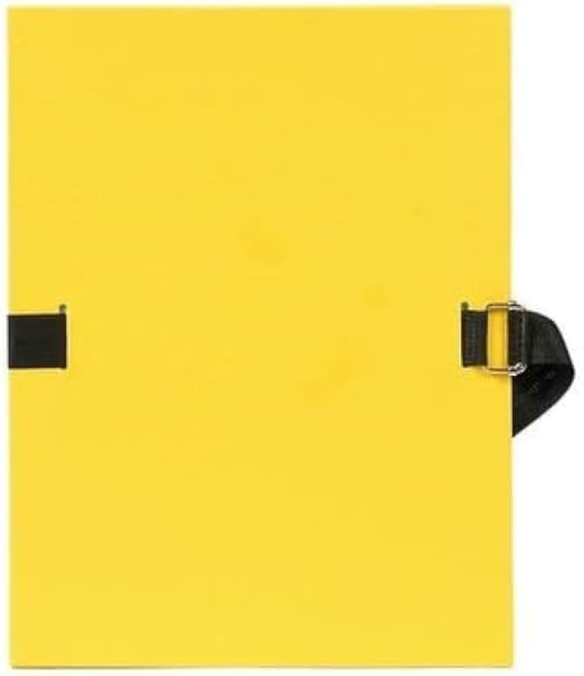 Exacompta 729E 10er Pack Dokumentenmappe 32 x 24 cm für DIN A4 dehnbarer Faltenrücken aus kaschiertem Karton, gefärbter stoffeinband gelb