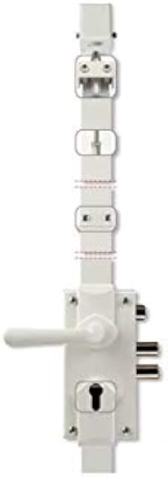 MUL-T-LOCK 3-Punkt-Wandschloss S300B, Sicherung Ihrer Eingangstür, Farbe Weiß