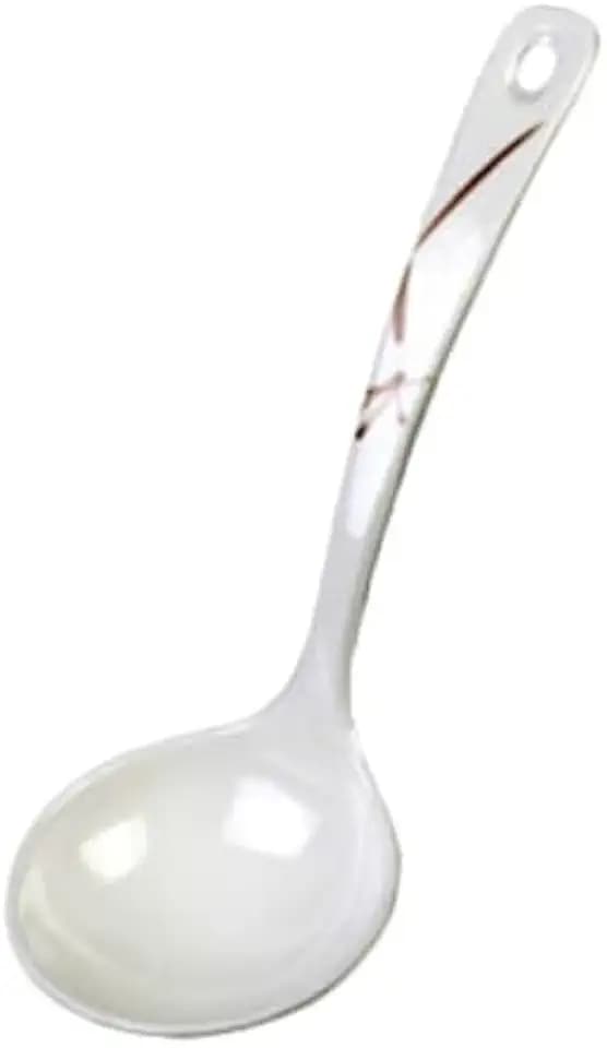 A-to-Z Supply 7001BO Soup Ladle, 1 oz., 7" x 2-1/2", one-Piece, Break-Resistant, Dishwasher Safe, Hanging Hole, Melamine, Bamboo, Pack of 12