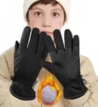 Sukeen Handschuhe Kinder Winter -20℃, Kinderhandschuhe Winddichte, Warme Winterhandschuhe Touchscreen, Outdoor Sport Fahrradhandschuhe Für Jungen Mädchen, Kids Anti-Rutsch Winddicht Laufhandschuhe