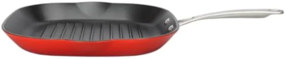 LAGUIOLE, leichte Gusseisen-Bratpfanne 28 x 5,5 cm, optimale Wärmespeicherung, langlebige Antihaftbeschichtung, elegantes Design, alle Wärmequellen, Induktion, 100% Gusseisen, 1,7 l, rot