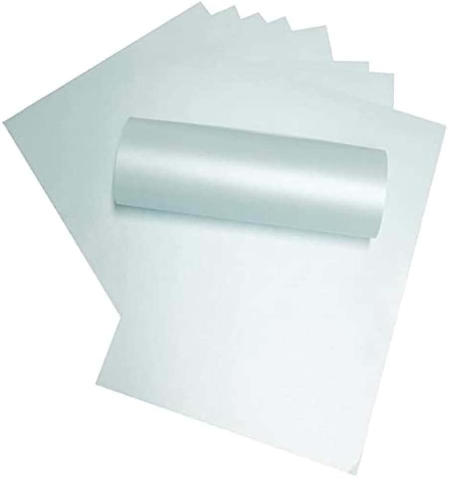 Syntego 12 x 12 Perlglanz-Scrapbooking-Papier, dekorativ, 120 g/m², doppelseitig, Babyblau