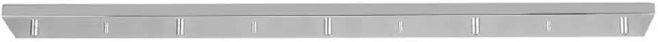Generation Lighting 7449605-962 Accessory - 48 Inch 5 Port Linear Canopy, Brushed Nickel Finish, Steel Construction, Damp Rated, Multi-Port Canopy Collection, 1-Light
