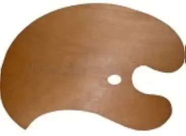 Riesenpalette, Holz, oval, 70 x 47 cm