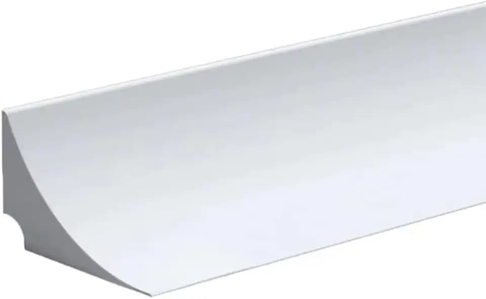 Zayejod Badewannenabdichtung Selbstklebend Schwallschutzleiste Dusche Silikon Wasserstopper, Wasserdamm für Küchen,Bäder,Waschbecken,Arbeitsplatte - 2.5cmx1.5cmx1M,Weiß,Einseitig Klebend