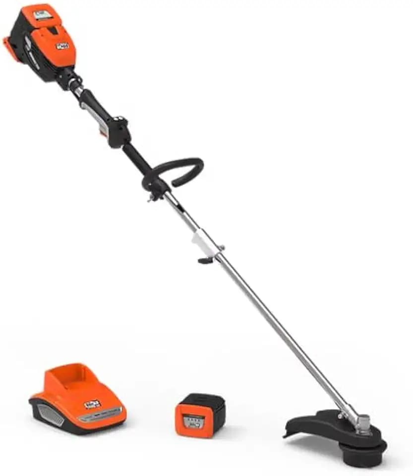 Yard Force 60V Cordless String Trimmer | 16" Cutting Width, Brushless Motor, 3-Speed Electric Weed Eater with Attachment Compatibility