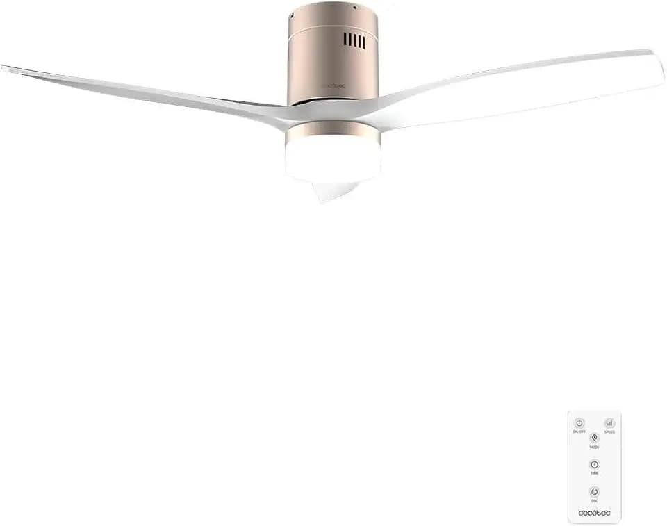 Cecotec Deckenventilator EnergySilence Aero 5600 Classic Gold&White, 132 cm