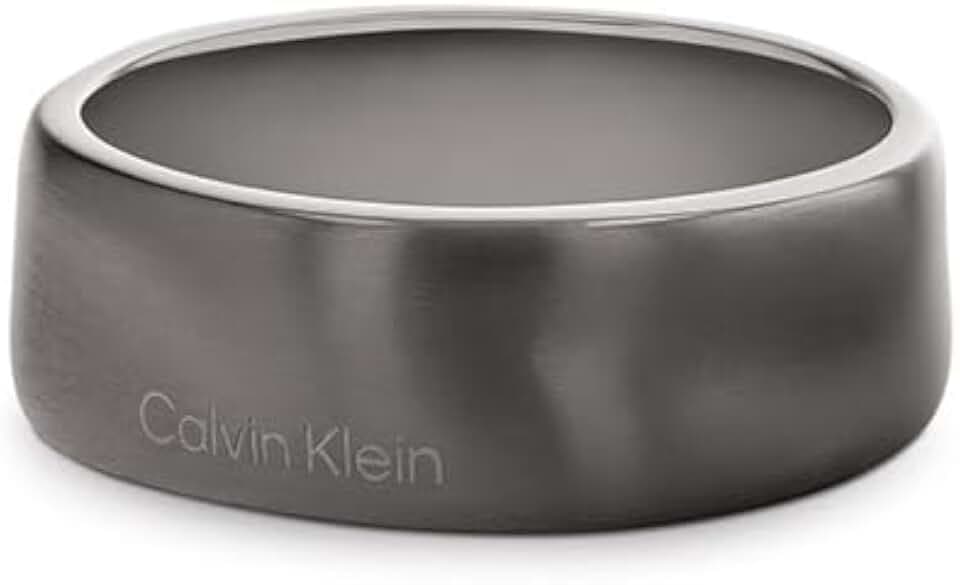 Calvin Klein Herrenring aus Edelstahl Kollektion CK METALLIC WAVES - Erhältlich in Silber oder GunMetal Version