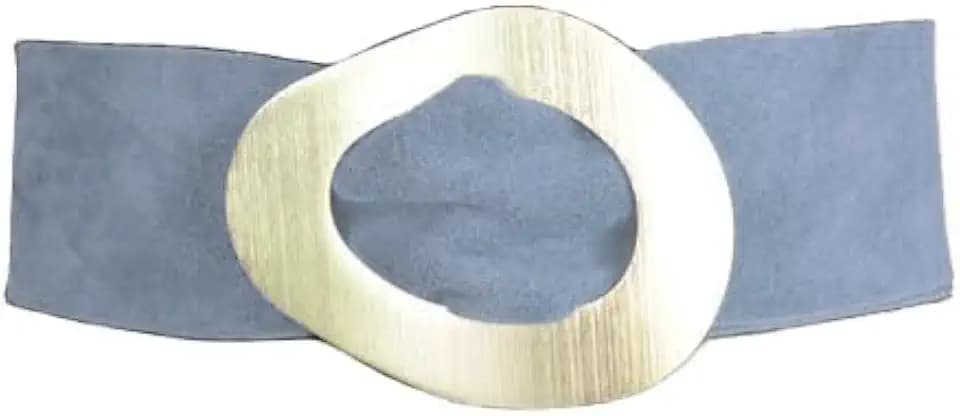 Breiter Damen-Gürtel aus Wildleder mit Schleife, runder Ring, oval, Damengürtel aus Wildleder, hoher Gürtel für Damen, Leder Made in Italy
