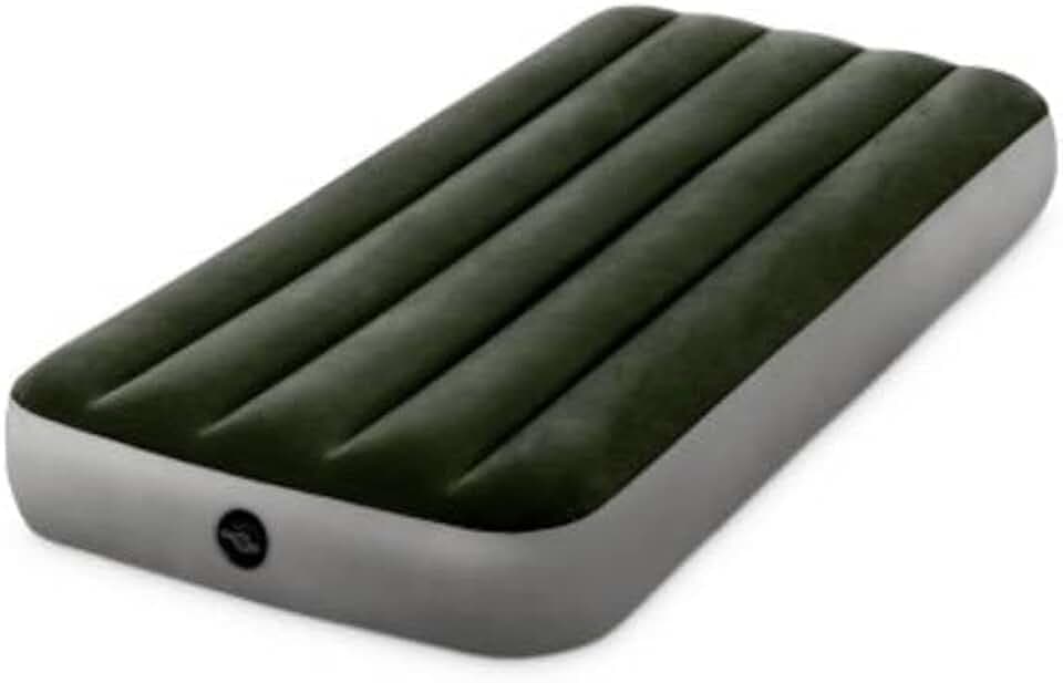 INTEX Prestige Downy Luftmatratze für 1 Person (76×191×25 cm) max. 136 KG – Gästebett aufblasbares Bett Camping Matratze mit Fiber-Tech-Technologie