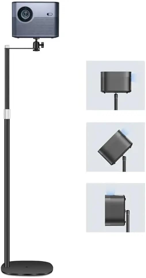 Projector Mount, Universal Projector Stand Height Adjustable 35" to 50" with 360° Angle Rotation, Space-Saving, Compatible with Projectors Vlog DVR Cameras, for Home Office Outdoor Movie