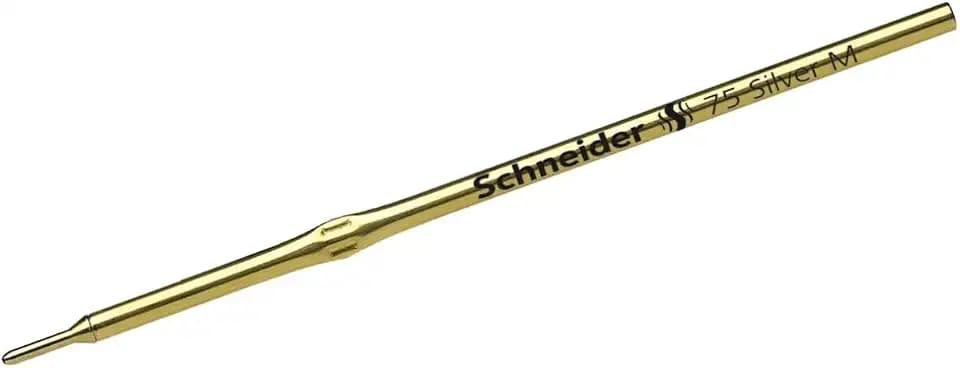 Schneider 7519 Silver 75 M Kugelschreibermine (Strichstärke M, Schreibfarbe Silber) 10er Packung