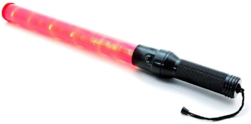 LED-MARTIN® Leuchtstab zur Verkehrsregelung - rot - umschaltbar - zwei Leuchtmuster