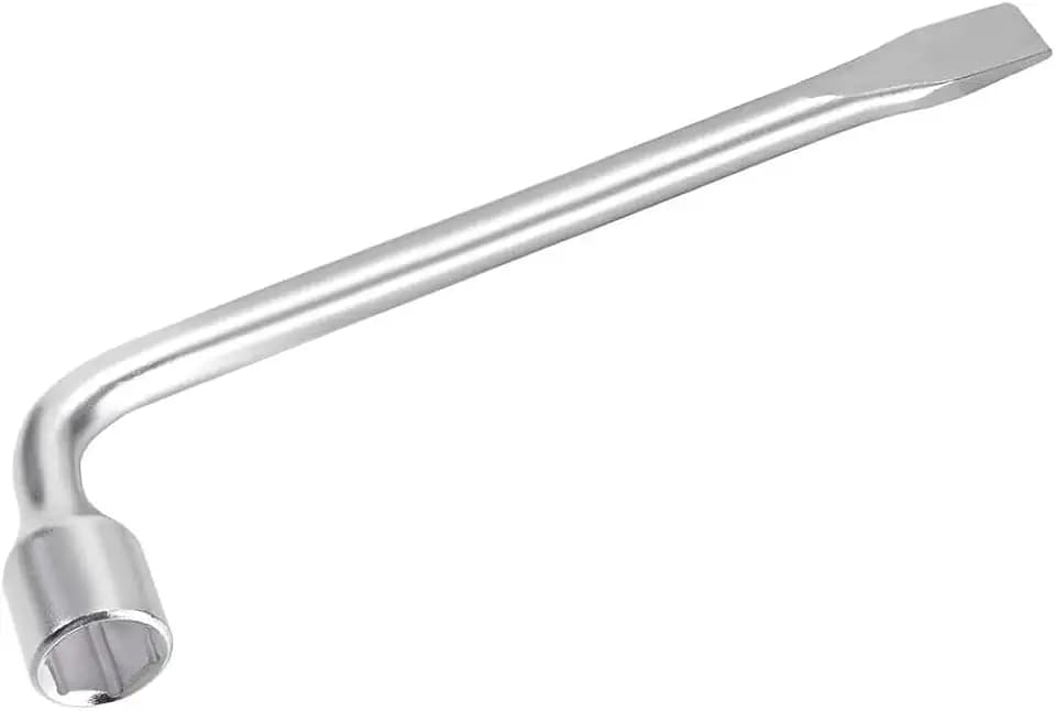 Utoolmart Car Spare Tire Lug Wrench for Jack - L Type Hexagon 24mm Slotted End Socket Repair Tool