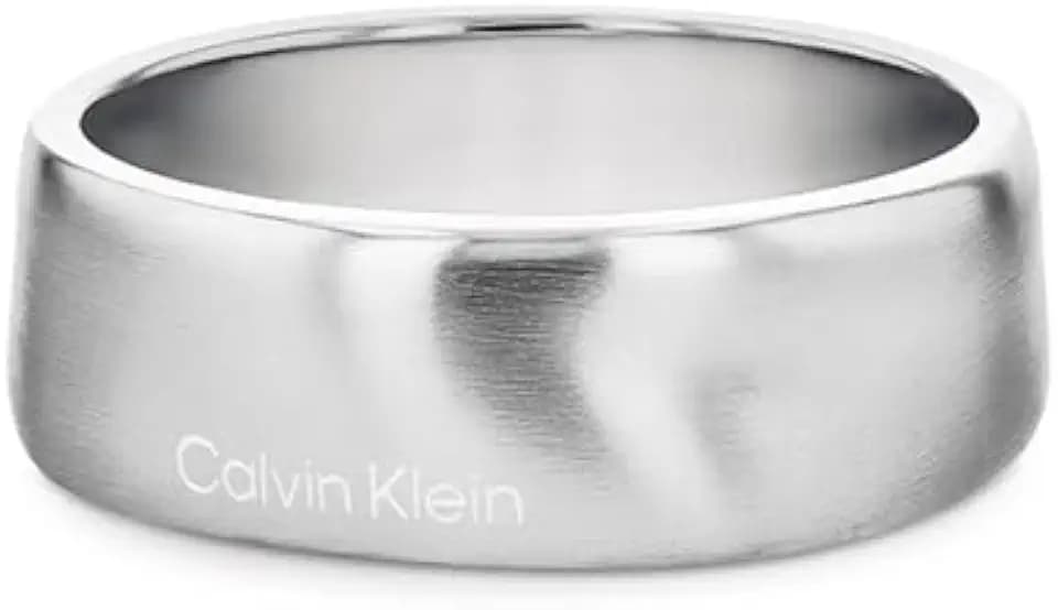 Calvin Klein Herrenring aus Edelstahl Kollektion CK METALLIC WAVES - Erhältlich in Silber oder GunMetal Version