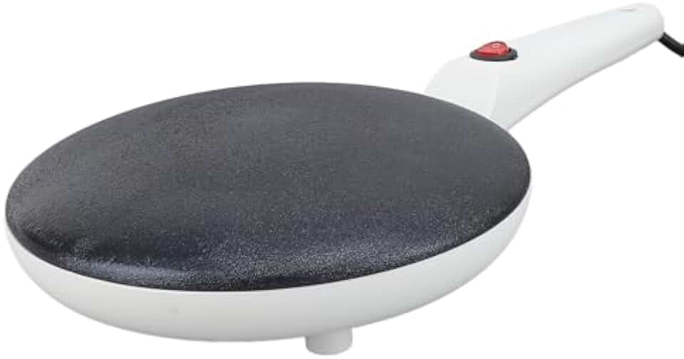 Elektrischer Crêpe-Maker, 8 Zoll Antihaftbeschichtung Kabelloser Crepe-Maker Automatische Temperaturregelung Leicht zu reinigen Langer Handgriff Tragbarer Crêpe-Maker (EU-Stecker