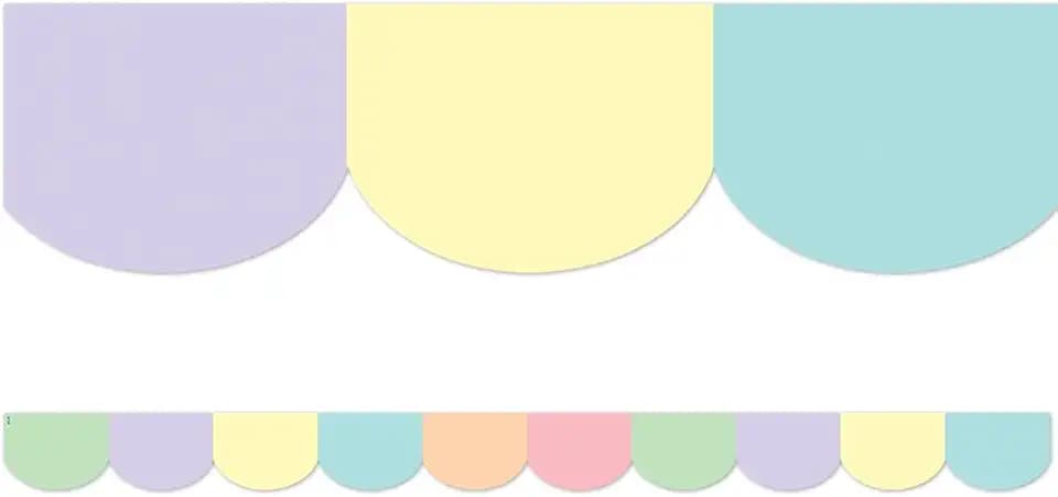 Teacher Created Resources Pastel Pop Scalloped Die-Cut Border Trim (TCR8433)