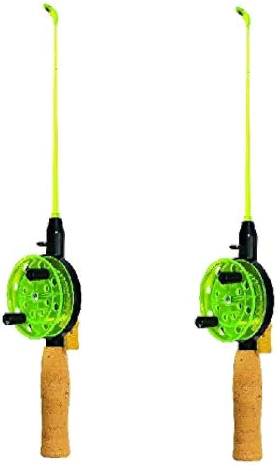 JENZI Eisruten Set Ice Fishing Rod, 2 Stück + gratis Petri Heil! Aufkleber