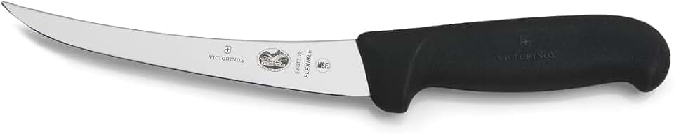 Victorinox Fibrox 6-In Curved Boning & Fillet Knife, Flexible Steel Blade