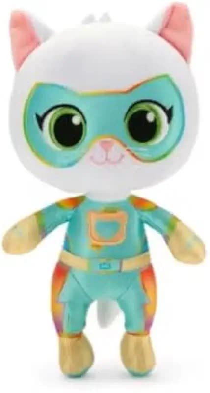 Disney Store Official SuperKitties Bitsy Plush - Detailed Disney Stuffed Animals with Embroidered Features and Screen Art Elements, Part of SuperKitties Plush Collection