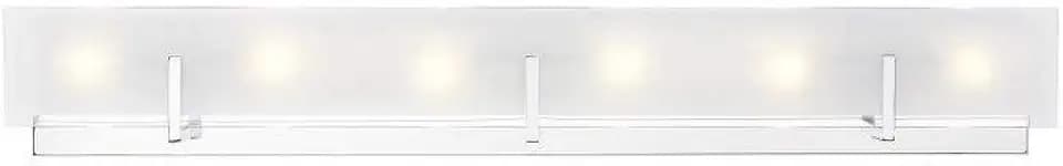 Generation Lighting 6-Light Syll Bath Fixture Wall Lamp (Chrome) 4430806-05 | Bathroom Light Fixture for Home Decor | Vanity Light Fixture Uses Candelabra E12 Standard or LED Light Bulbs