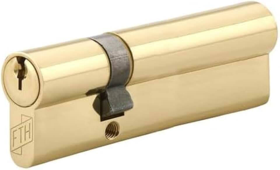 FTH Doppelzylinder FTH 5G 30x65mm Schließzylinder und Schlüssel aus Messing gegen Aufreißen, 3 Wellenschlüssel