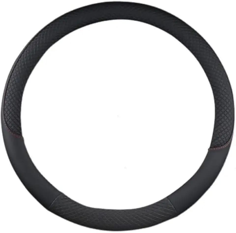 18.5in Car Semi Truck Van Leather Steering Wheel Cover Grip Non Slip Durable Fit for 18.5in -19in Large Size Truck Wheel RV Bus