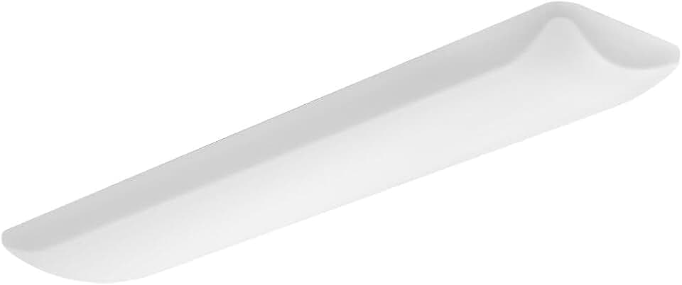 Lithonia Lighting 4 Foot LED Shop Light, Rectangle LED Kitchen Light Fixture, Ceiling Flush Mount, Puff Design, 5000 Lumens, 4000K Cool White Light, 48-Inch by 14-Inch, White (FMLL 14IN 40K 80 CRI)