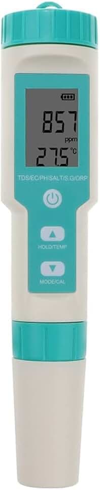 7 in 1 PH Messgerät PH/TDS/Temp/EC/Salinity/SG/ORP Meter Digital,ph wert messgerät ±0.01pH High Accuracy, ph messgerät wasser Aquarium and Drinking Water Conductivity Meter PH Tester Pool