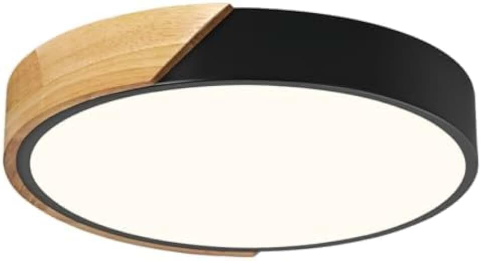 Qamra LED Deckenleuchte, Deckenlampe 30cm, Schwarz Deckenleuchte