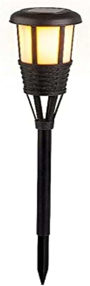 Black Wicker Effect Solar Stake