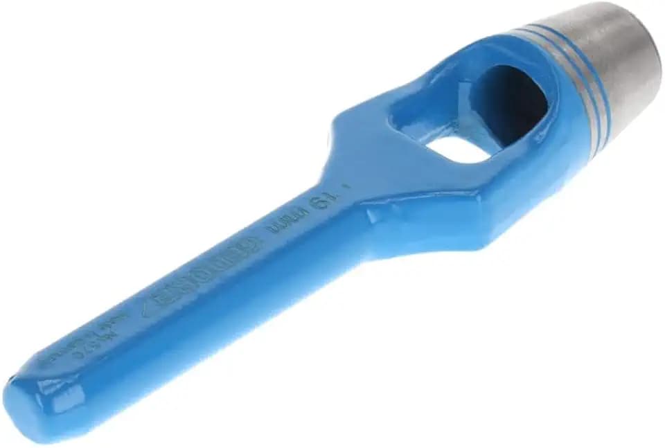GEDORE Henkellocheisen für weiche Materialen, Ø 19 mm, Gummi Leder Dichtungen Stoff, rund, 145 mm lang, Stanzeisen, 570019