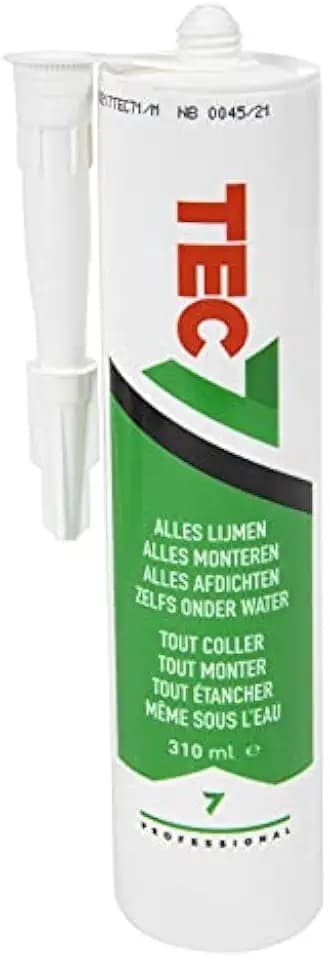 Tec7 Klebstoffe/Kleben, Montieren und Abdichten | 310ml | Einfach zu verarbeiten und für viele Materialien (Weiß)