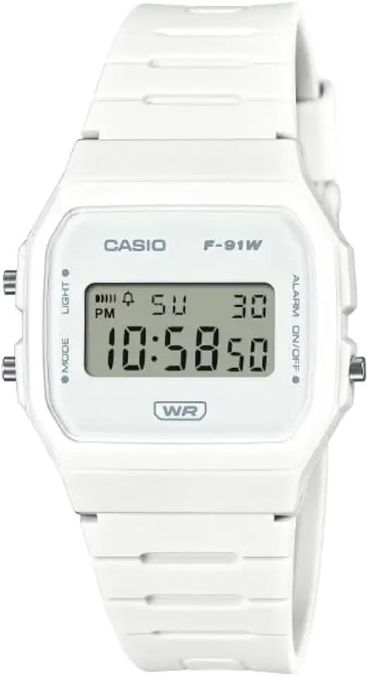Casio F-91WB Series | Men's Digital Watch | Bio-Based Resin Band | LED Backlight | Stopwatch | Daily Alarm | Auto Calendar | 12/24 Hour Format | Water Resistant
