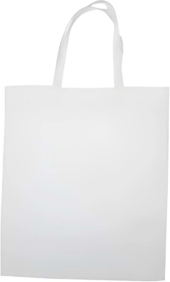LOOLIPO – Große weiße Einkaufstaschen aus Baumwolle – 12 Einkaufstaschen zum Dekorieren – 37 x 42 cm – Halterungen zum Personalisieren – Baumwollunterlage – Kreativarbeit – Basteln – L515000