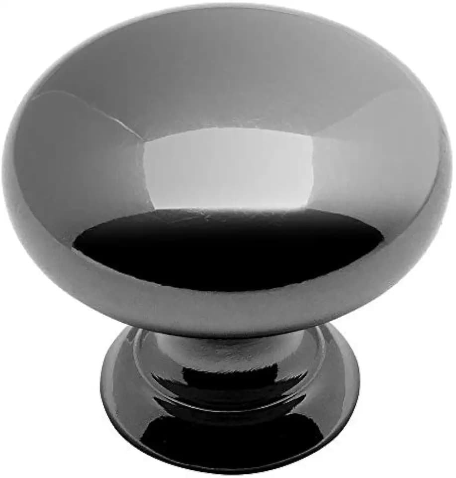 Cosmas 25 Pack 4950BN Black Nickel Mushroom Knob 1-1/4 Inch Diameter
