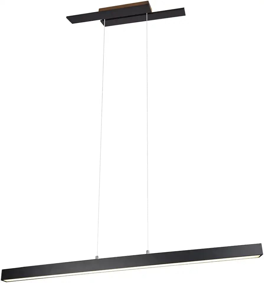 Trio Leuchten LED Pendelleuchte Belfast 375510432, Metall Schwarz matt, inkl. 44 Watt LED, Switch Dimmer
