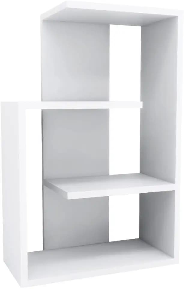 WELL HOME MOBILIARIO & DECORACIÓN Bücherregal, 100% Melaminbeschichtete Spanplatte, Weiß
