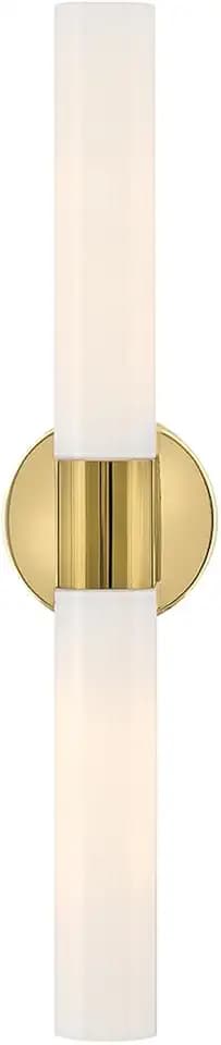 Lark Shea Large Two Light Vanity, Bright Brass