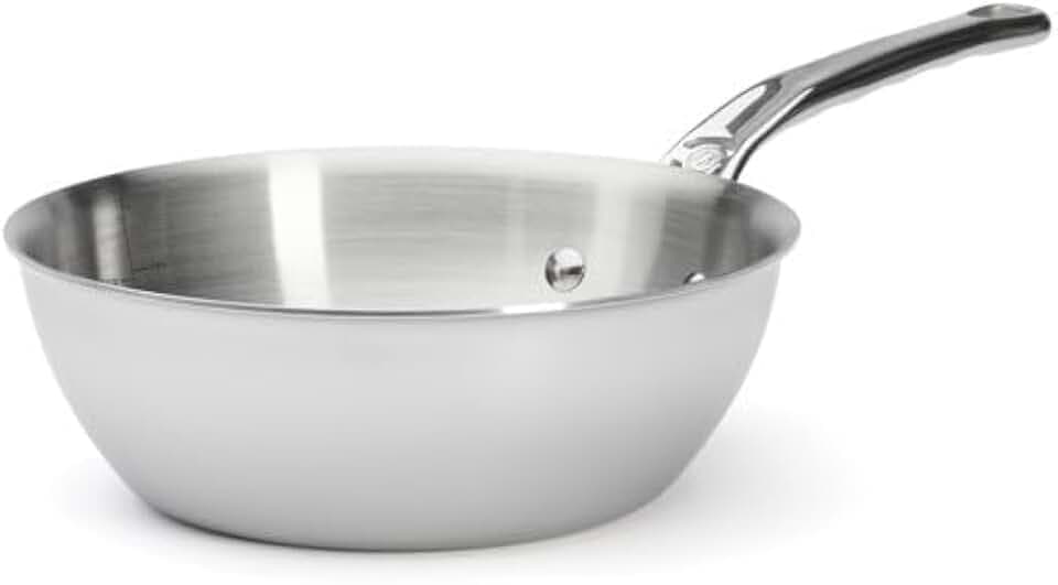 De Buyer - Sauteuse mit gewölbtem Schaft aus Edelstahl AFFINITY - 20 cm - 3736.20, Silber