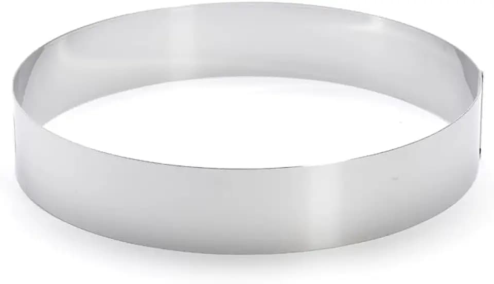 de Buyer - Tortenring aus Edelstahl - 24 cm Durchmesser - H 4,5 cm - 3989.24, Silber