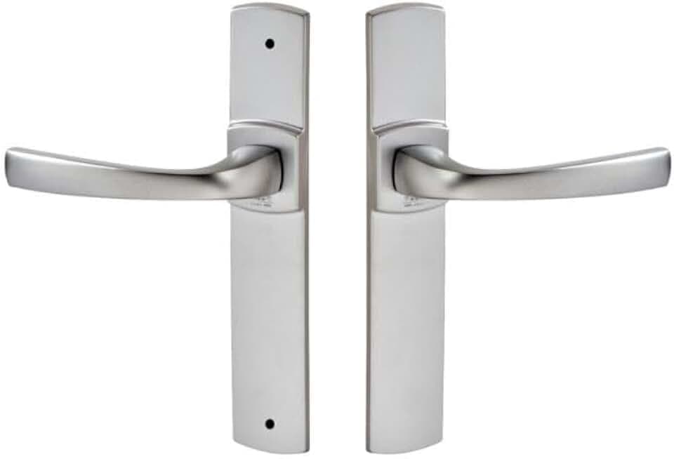 Vachette assa abloy - Set mit 2 Türgriffen, große Platte, Muze-Farbe, Samt-Chrom, Funktion