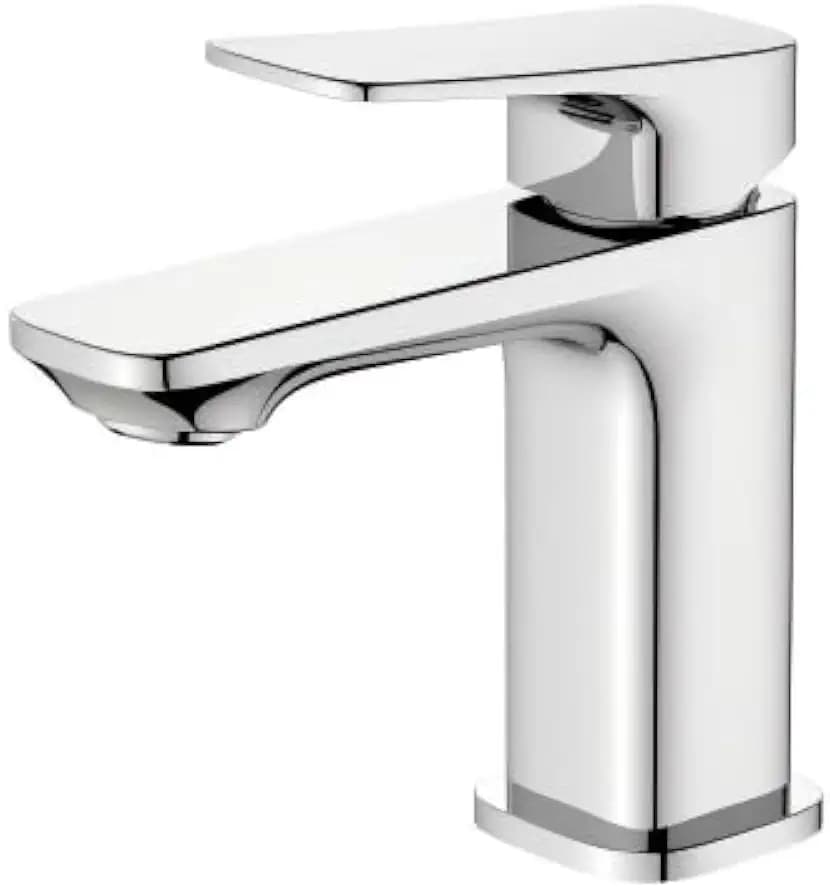 BELZ Waschtischarmaturen Mischbatterie, Moderne Badezimmer Spültischarmatur, Einhebelmischer für Waschtisch, Gäste-WC (Messingchrom, 133CM X 130CM)