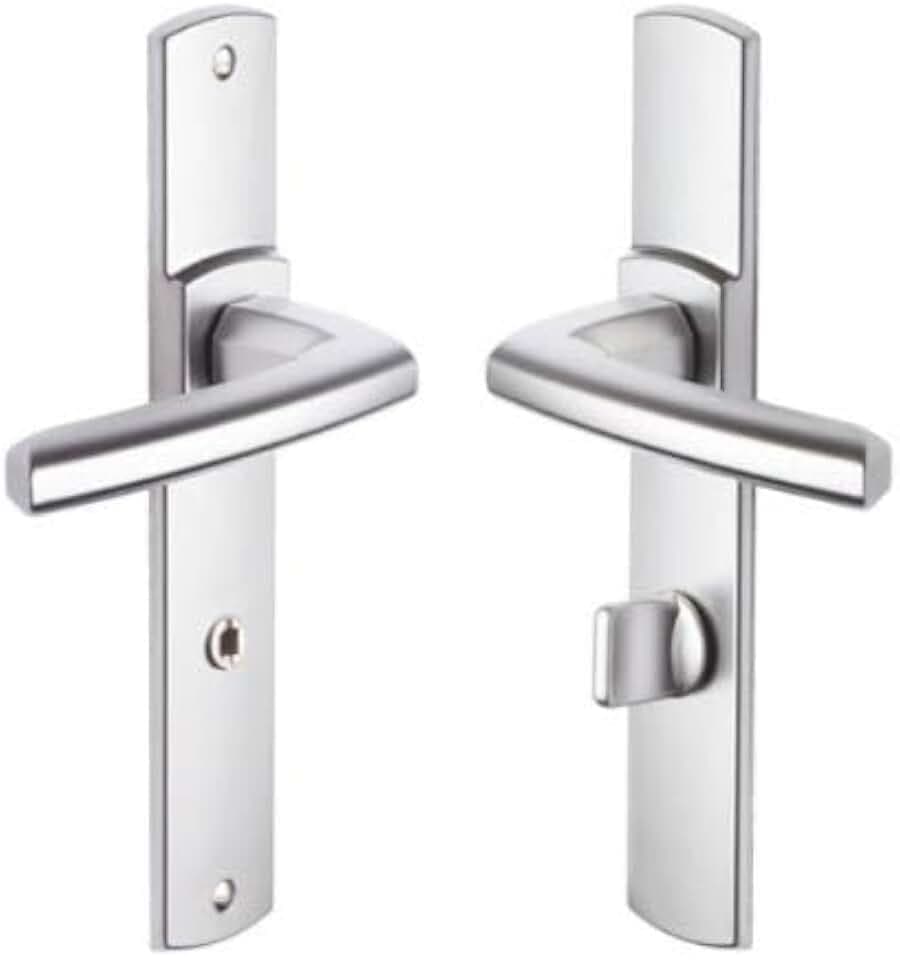 Vachette Türgriff-Set auf SULT-Platte – Version mit Verurteilung für WC & Badezimmer – Abstand 195 mm – Material Zamak – strapazierfähiges Zamak-Material