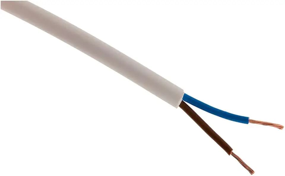 Zenitech - H05VV-F 2x 1.5mm² Elektrisches Stromkabel - Flexibles Haushaltskabel - Abrieb- und Feuchtigkeitsbeständig - Weiß - 10m