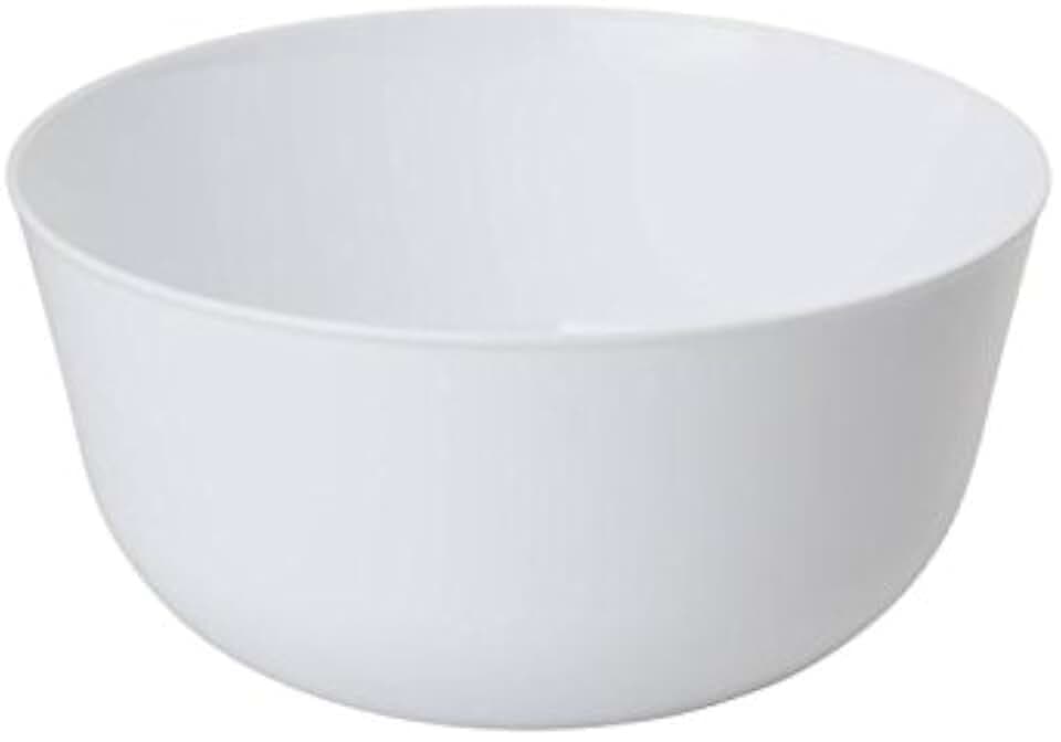 Trendables™ Premium Trend White Plastic Bowls, Disposable Food Grade Plastic Bowls - 40 Pack