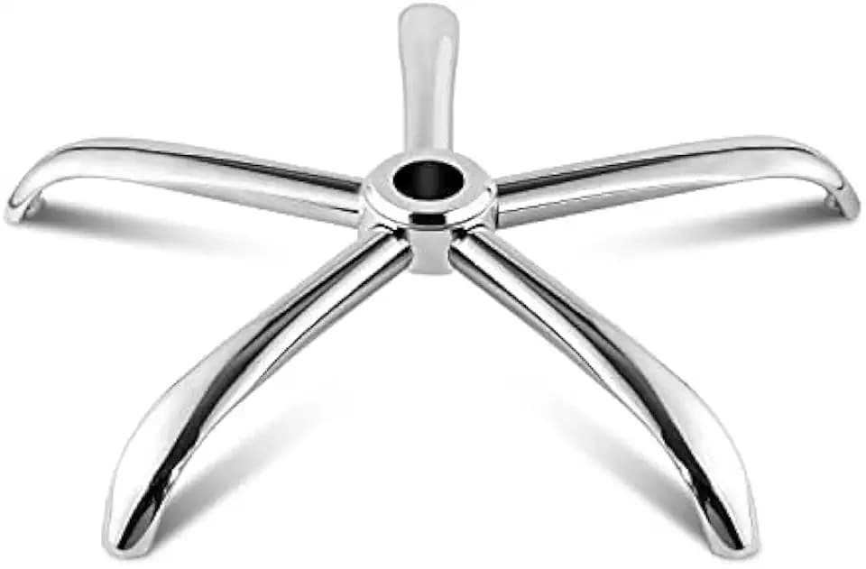Mastery Mart Metall Bürostuhl Fußkreuz Unterstützt Mehr Als 200 kg, Drehkreuz fuß für Bürostuhl, Universelle Untergestell Geeignet für 11mm x 22mm Rollen und 50mm Gasfeder, Schwarz, 70cm