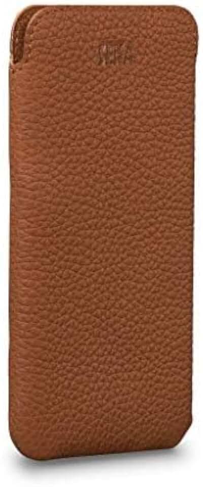 SENA UltraSlim Classic, Slim Fit Soft Leather Sleeve Case Compatible with (6.7 Inch - iPhone 14 Plus / 15 Plus, 13 Pro Max / 14 Pro Max / 15 Pro Max, Tan)